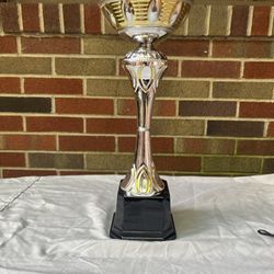 Tall Silver & Gold Trophy Cup – 15” | Includes Custom Engraving $20 engraved
