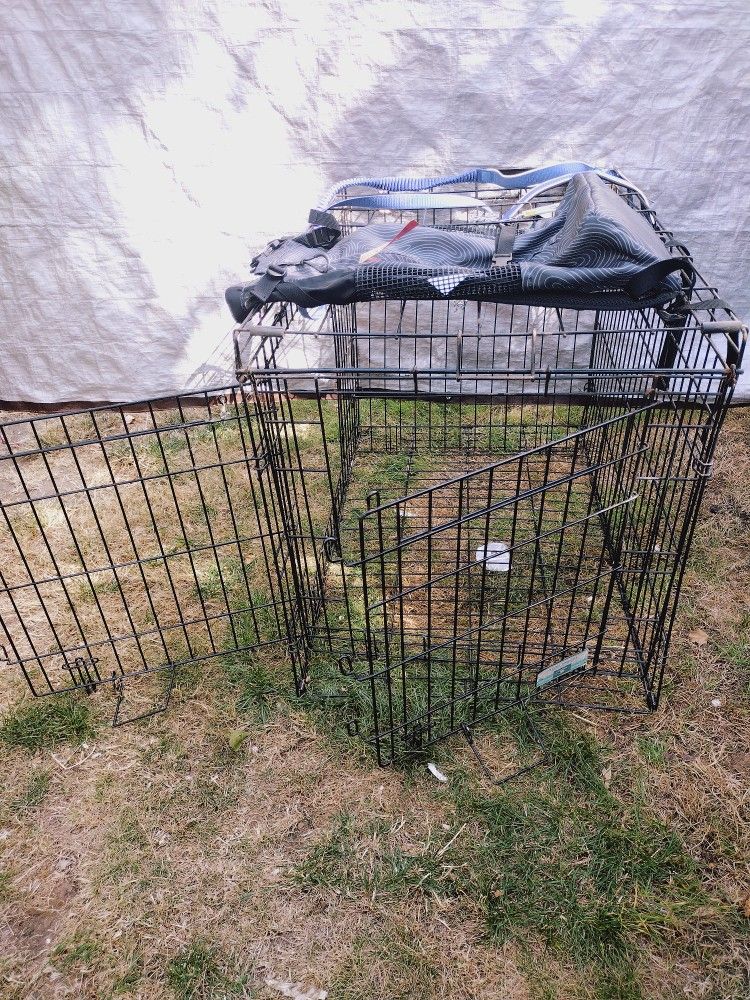 Dog Kennel & Other Dog π Supplies Bundle