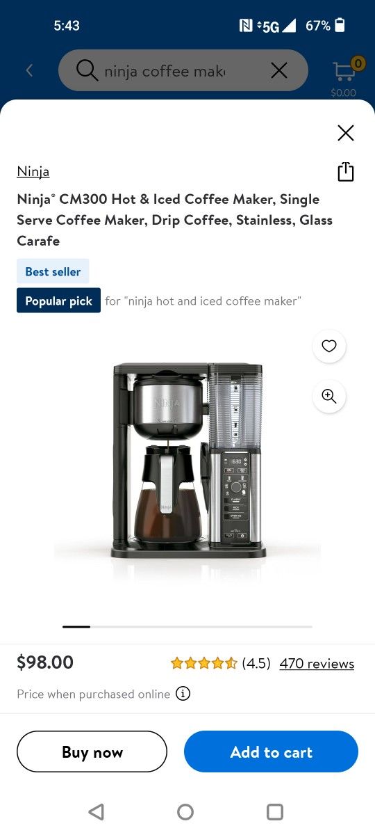 Ninja CM300 Hot & Iced Coffee Maker
