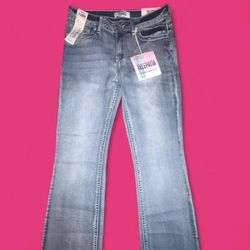 Telepatia blue bootcut jeans with rhinestone Size 9