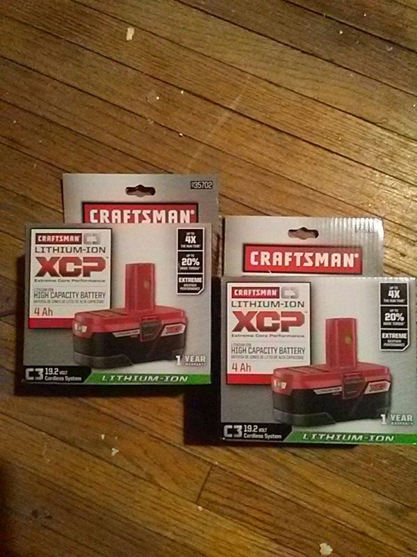 CRAFTSMAN C3 LITHIUM-ION XCP 19.2 V 4 AH BATTERIES*