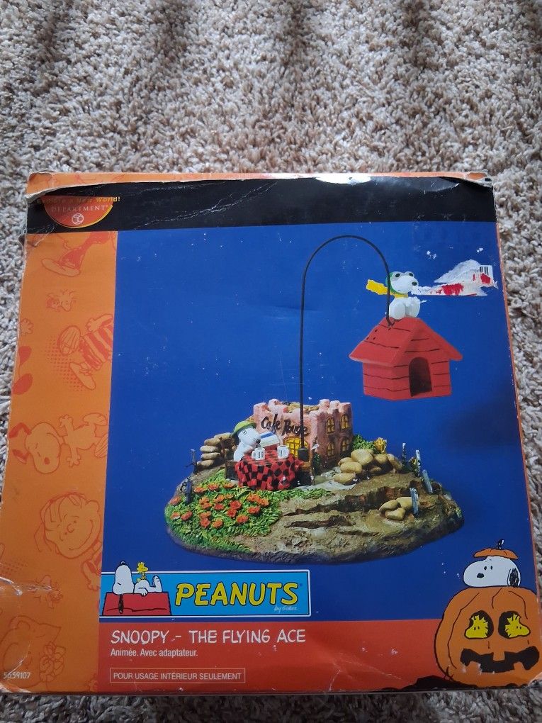 Peanuts Snoopy the Flying Ace Halloween Department Dept 56 56.59107 Tested