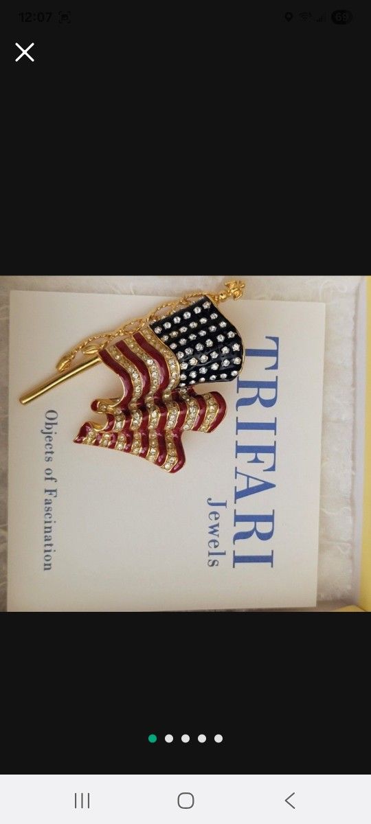 Flag Brooch Trifari Jewels
