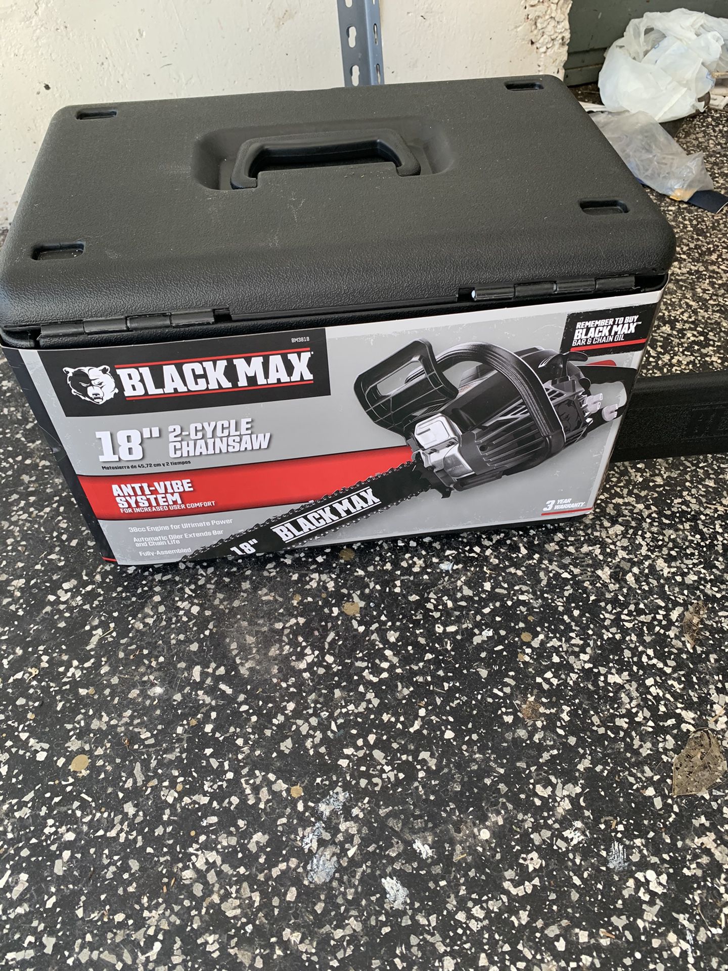 Black max 2 cycle chainsaw