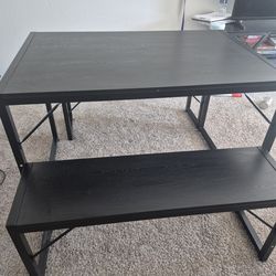 Black Dining Table AND Benches