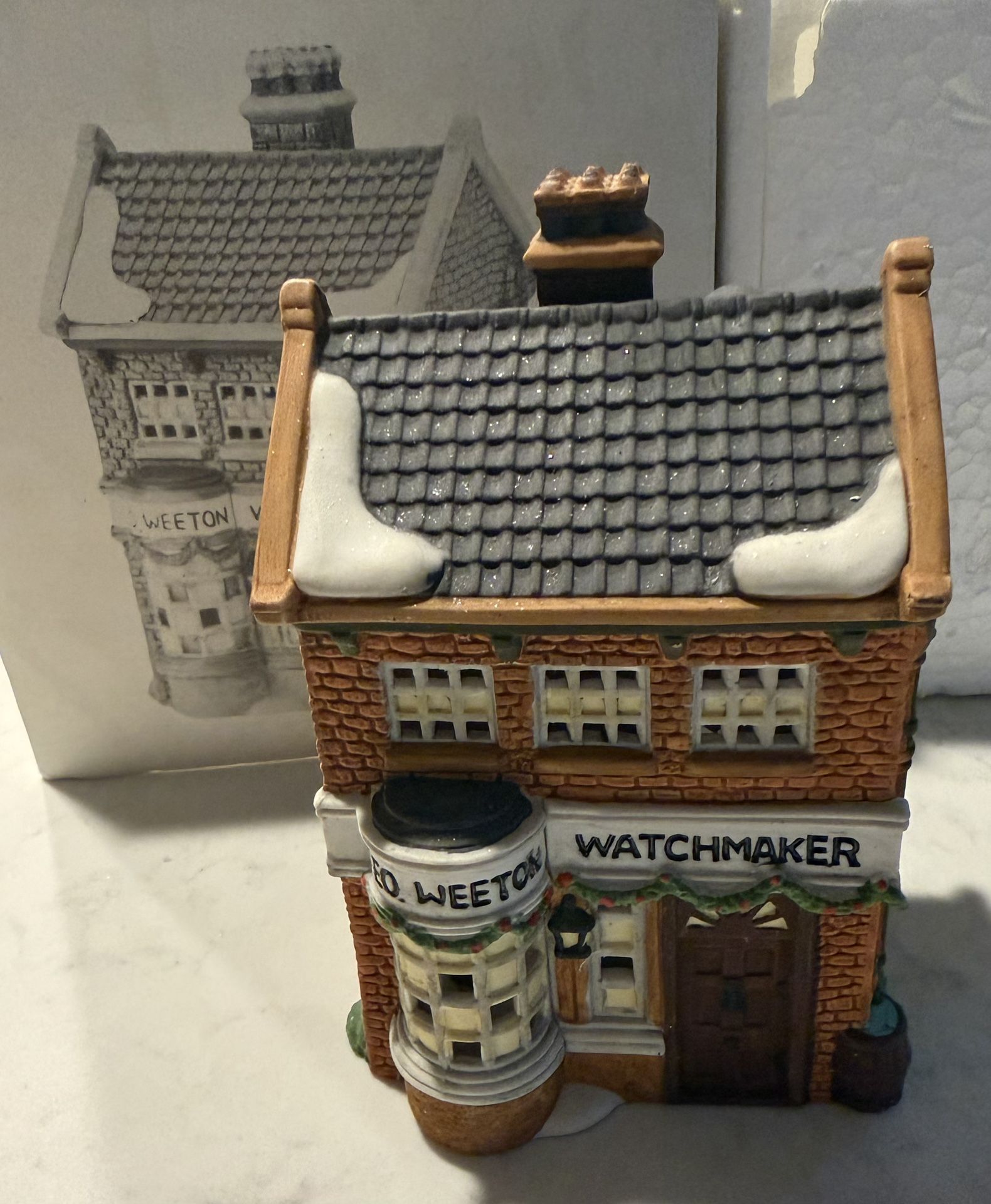 The Heritage Village Collection Dickens Village Series  “GEO Weeton  Watchmaker”  5926-9