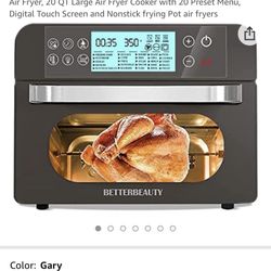 Air Fryer, 20 QT Large Air Fryer Cooker with 20 Preset Menu, Digital Touch Screen and Nonstick frying Pot air fryers