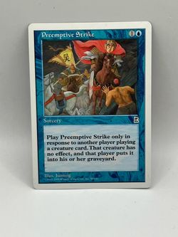 MTG Portals Three Kingdoms Preemptive Strike Sorcery Card