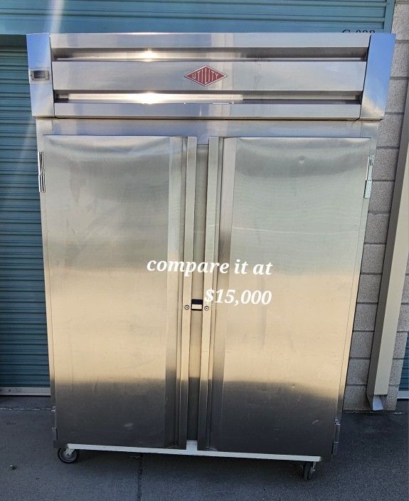 Utility 60-wide Stainless Freezer, Like New, Get Free Local Delivery 1st Year Warranty.