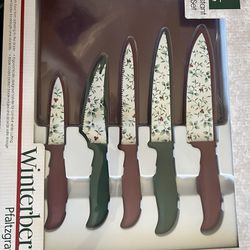 Pfatzgraff winterberry 11piece Cutlery set And cutting board