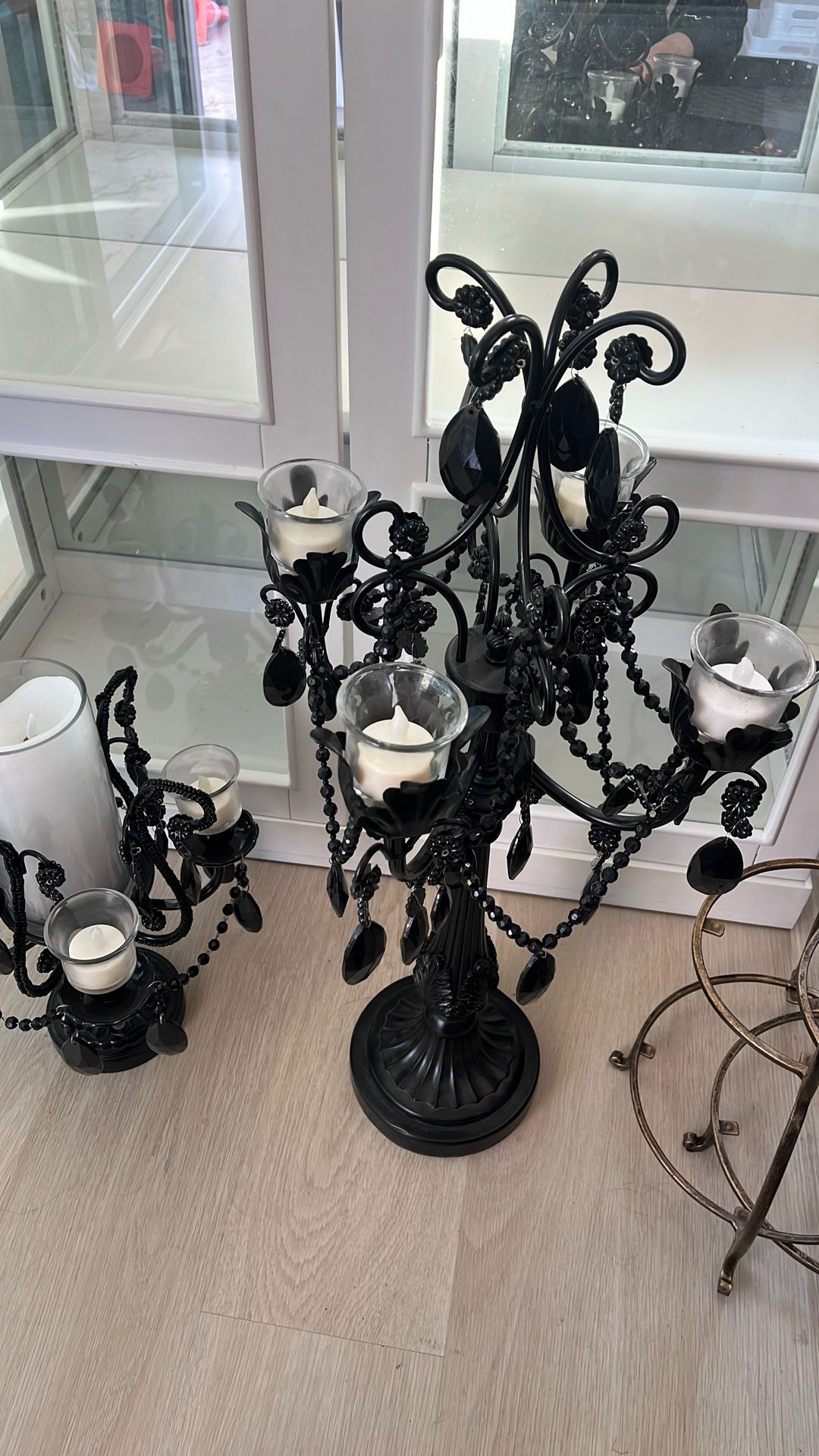 Candle Holder Set Black 