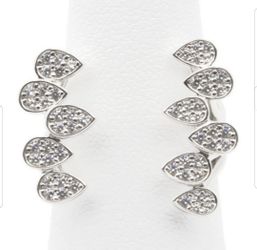 Roya Jewels Teardrops Open Ring Sterling Silver Size 7