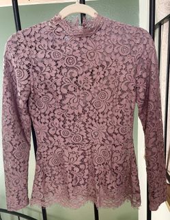 Hm Purple Lace Women Top (xs)