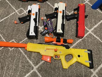 Nerf guns/Rival/Fortnite Long Rifle/X-shot Lot  The Nerf Fortnite BASR L is a bolt-action clip-fed blaster that is inspired by the blaster used in the