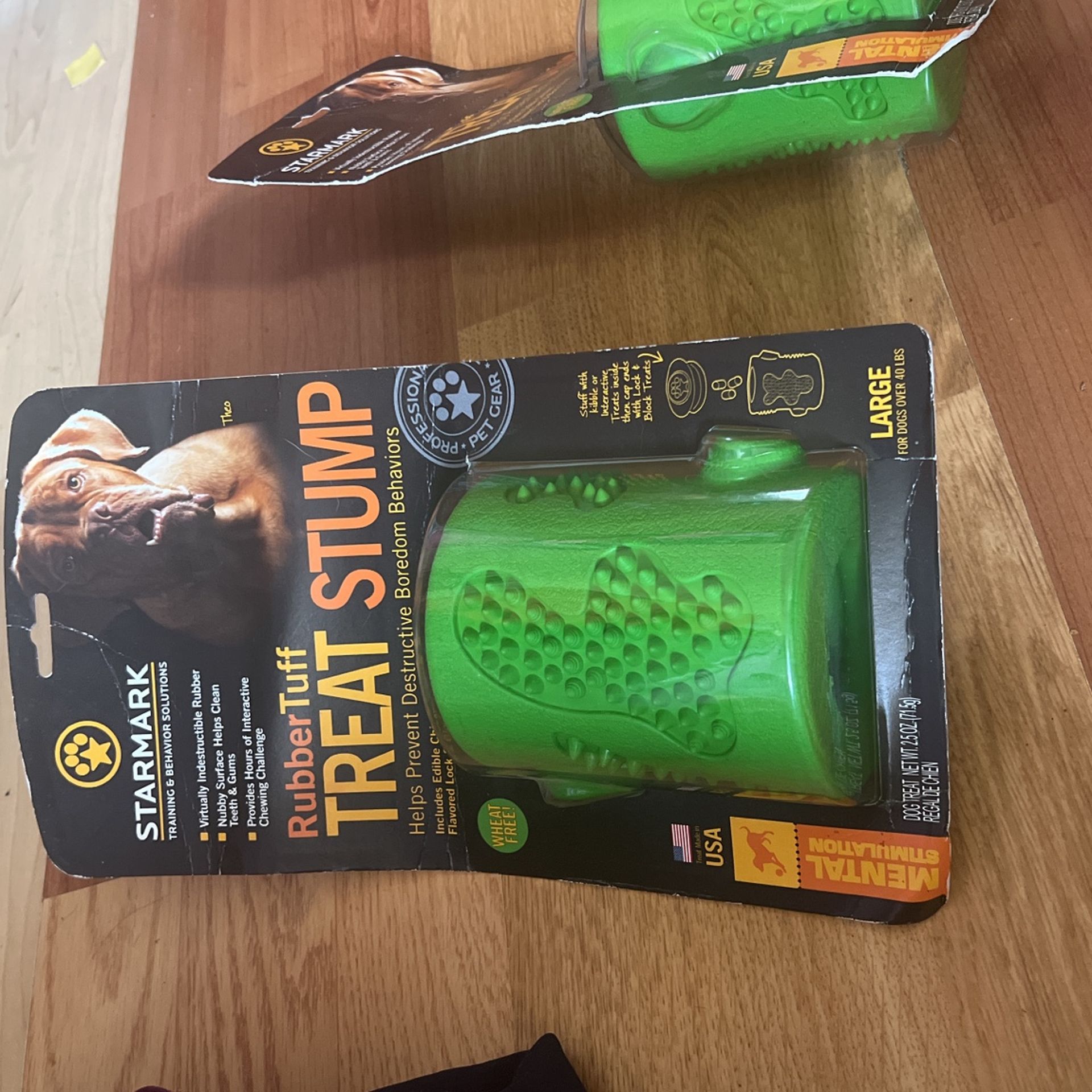 Brand New Dog Rubber Tuff Treat Stump For Large Dogs
