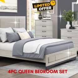 4 PC QUEEN BEDROOM SET