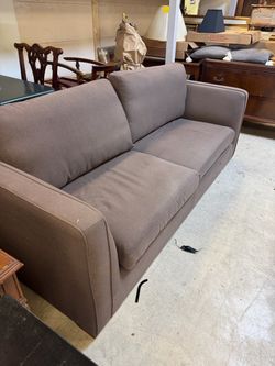 Gray Fabric Three-Seat Sofa