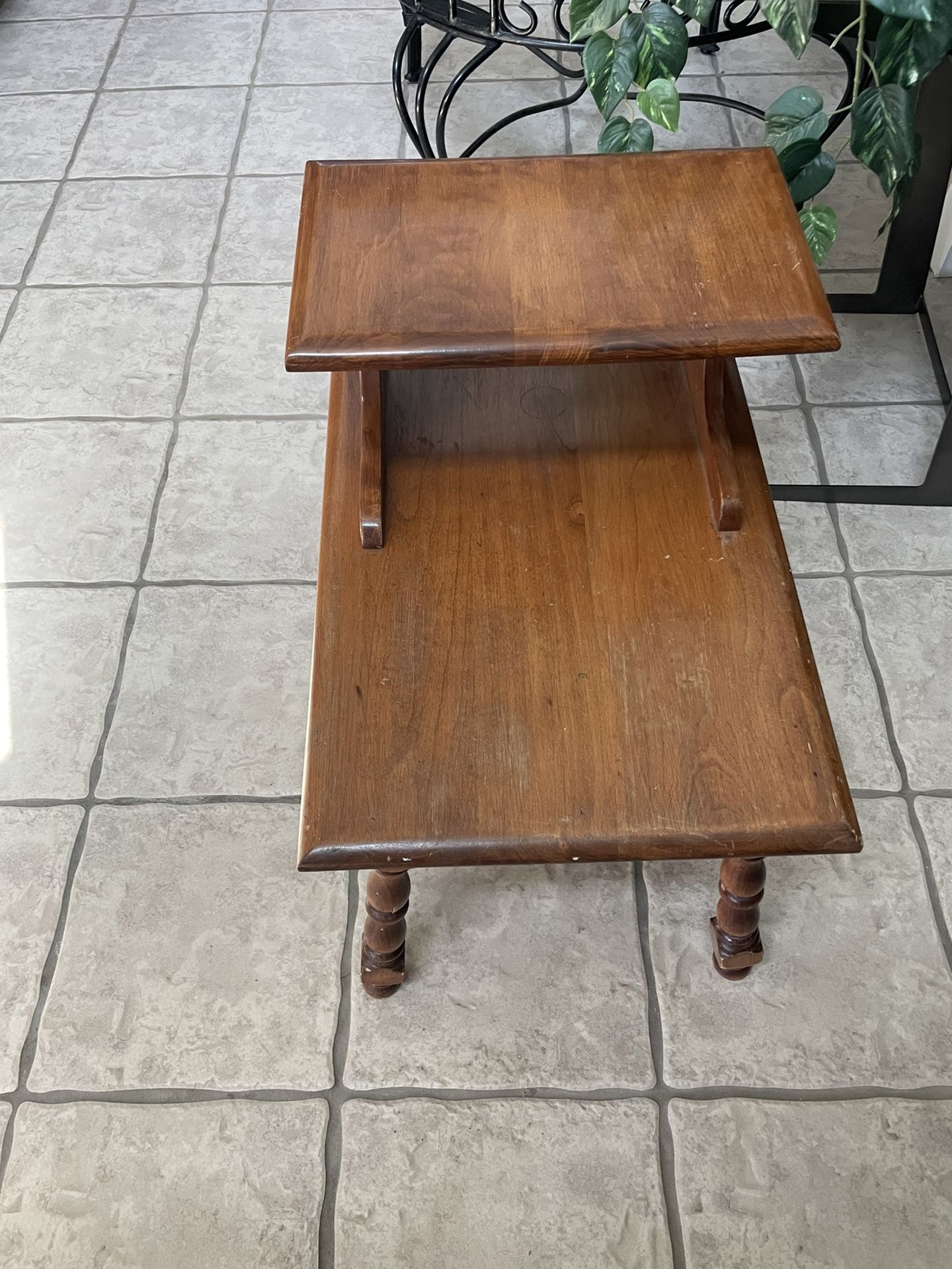 Wood End Table