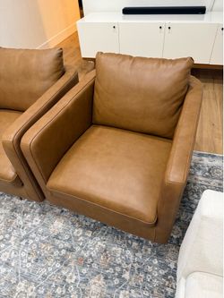 Genuine leather Swivel Chairs (2)