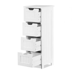4 Drawers Narrow Bathroom Storage Cabinet