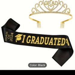 Graduation Crown And Sash Set