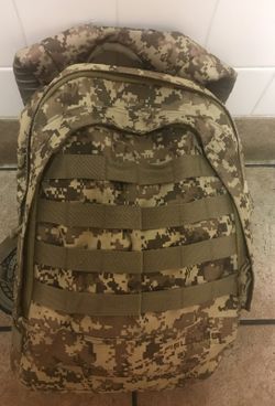 Camo camp backpack