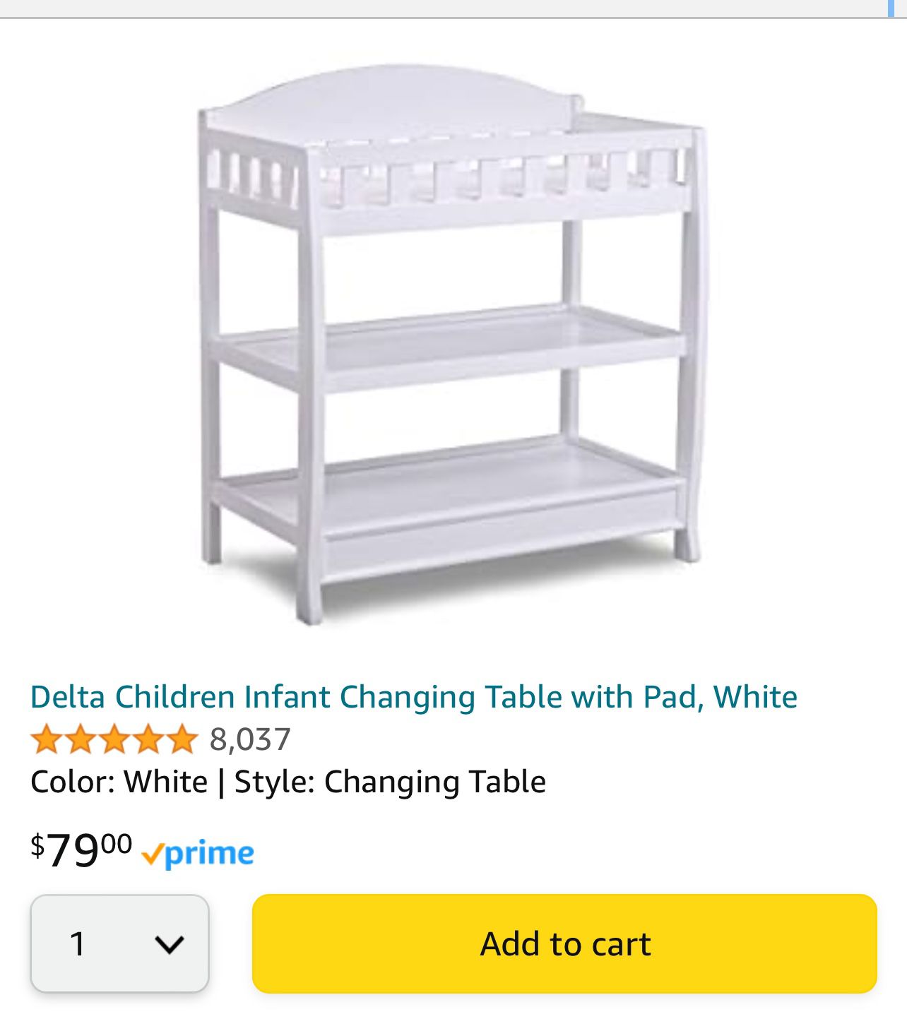 Delta Children Changing Table-already put together 