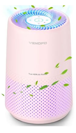 Pink Air Purifiers for Bedroom, H13 HEPA Air Purifiers
