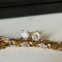 Earrings And Bracelet 925 Silver