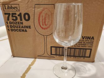 NEW Libbey 7510 Vina 16 oz. Tall Wine Glass Glasses Clear Restaurant Quality Bar Lot of 10