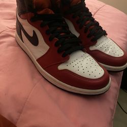 Size 9.5-Jordan 1 Retro High OG Satin Red 2020