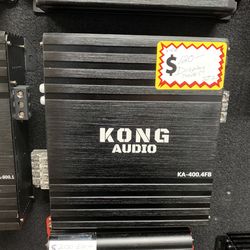 New Display Model Kong Audio 4 - Channel Full Range High Power Amplifier  $120 ( 1 available)
