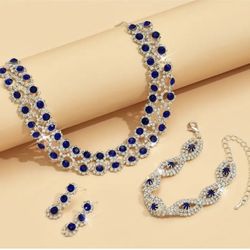 3 pc necklace earrings and bracelet set