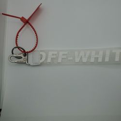 Off White Lanyard Keychain