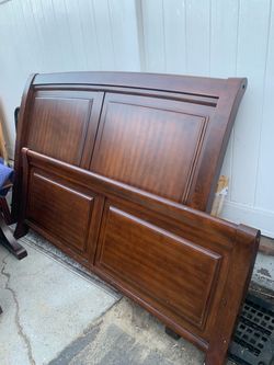 King Size Maple Headboard / Footboard with Rails $110 OBO!