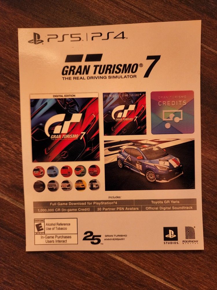 Gran Turismo 7 PS4 Digital Download Code With Bonus for Sale in La Mesa, CA  - OfferUp