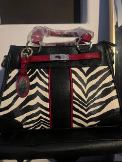 Danburry mint zebra print designer handbag