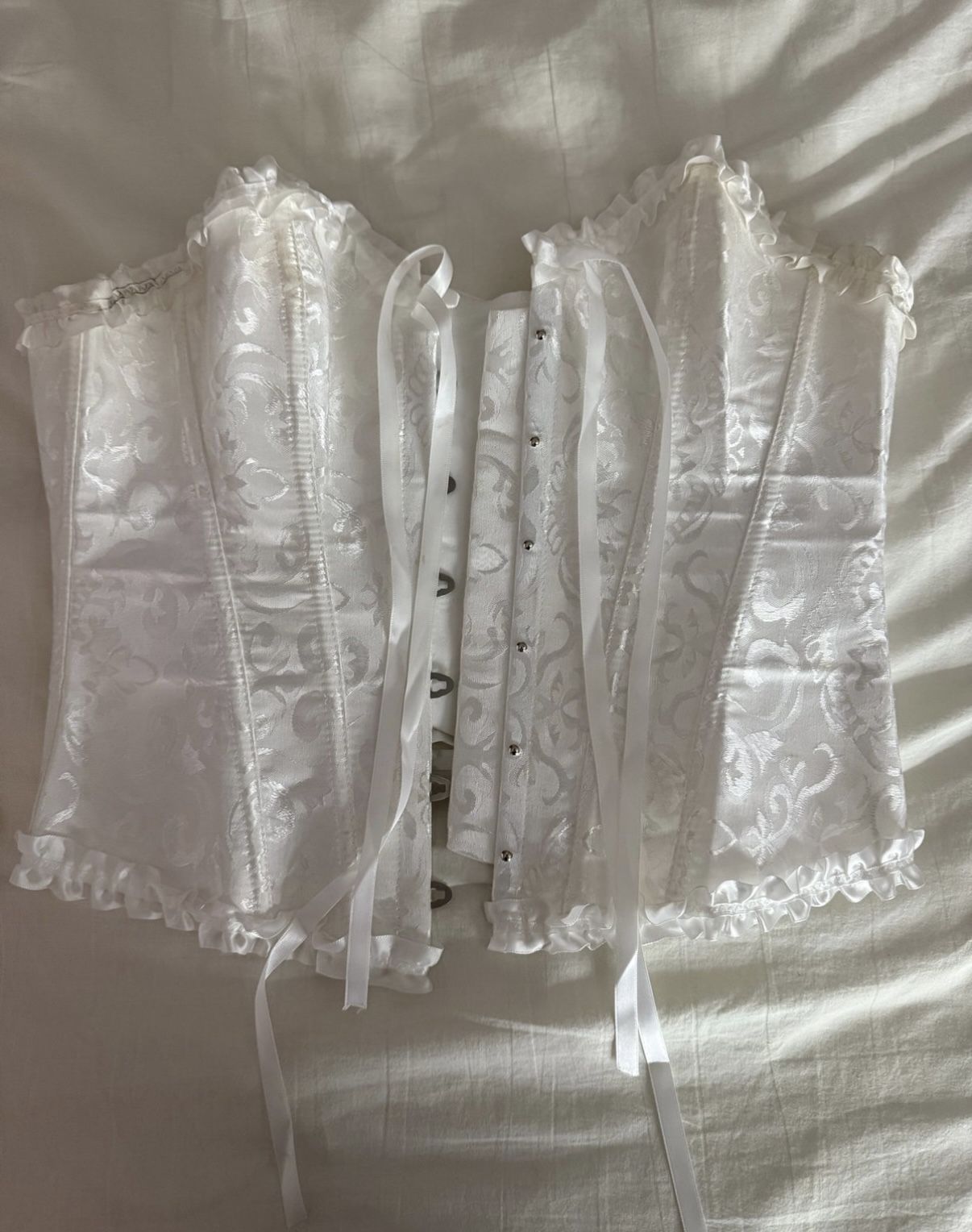 Adjustable White Corset