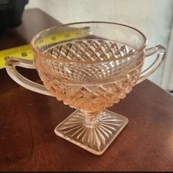Pink Depression Glass Cup 