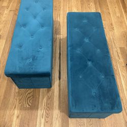2 Storage Ottomans