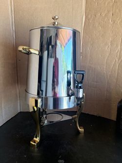 Decorative coffee urns.