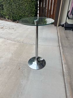Tall glass table
