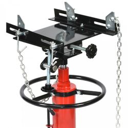 1/2 Ton 1000Lb Telescopic Hydraulic Transmission Jack 360 Swivel Wheel Car Lift Wide Base