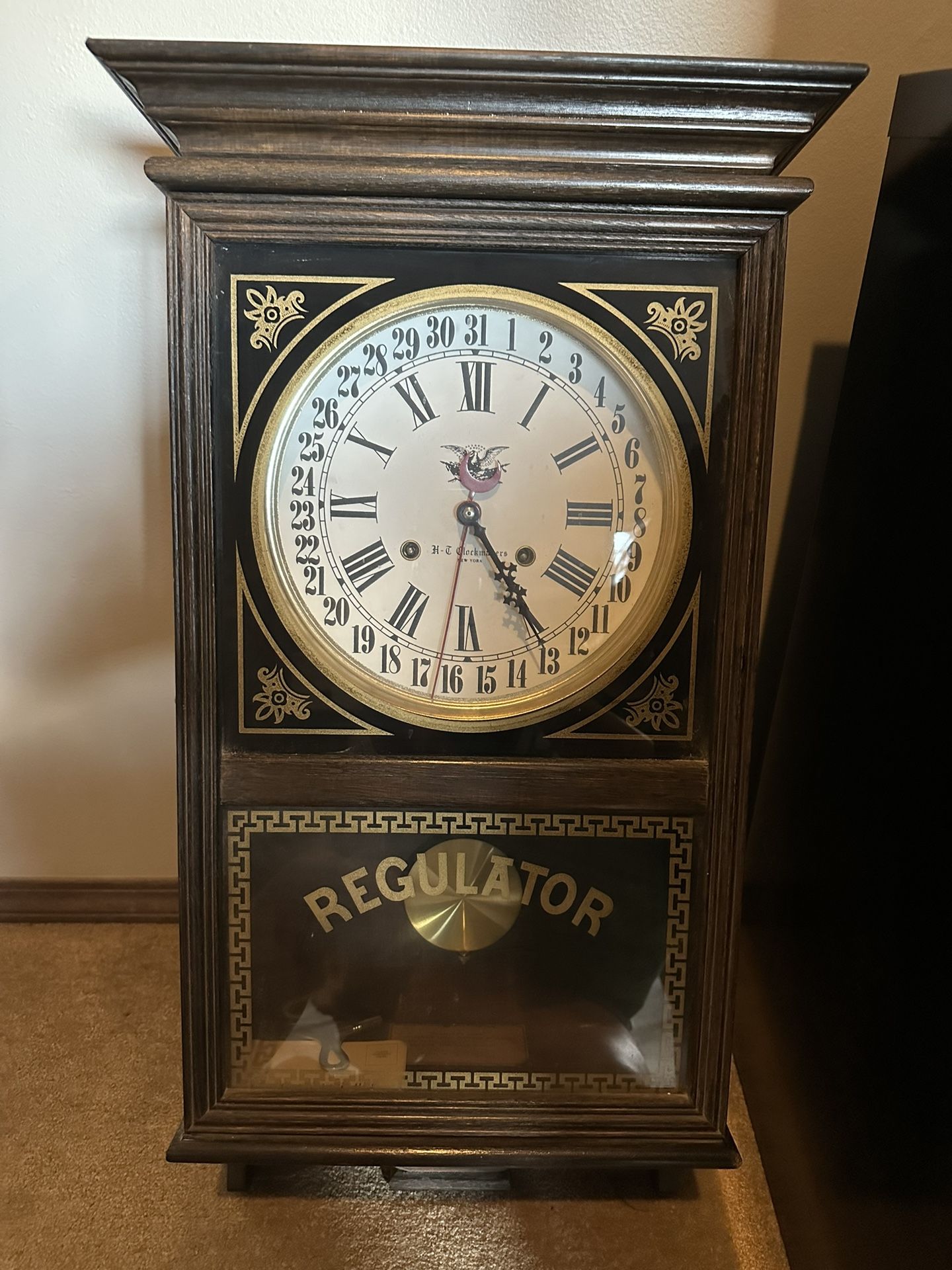 Heyden Trapani Regulator Calendar Clock 