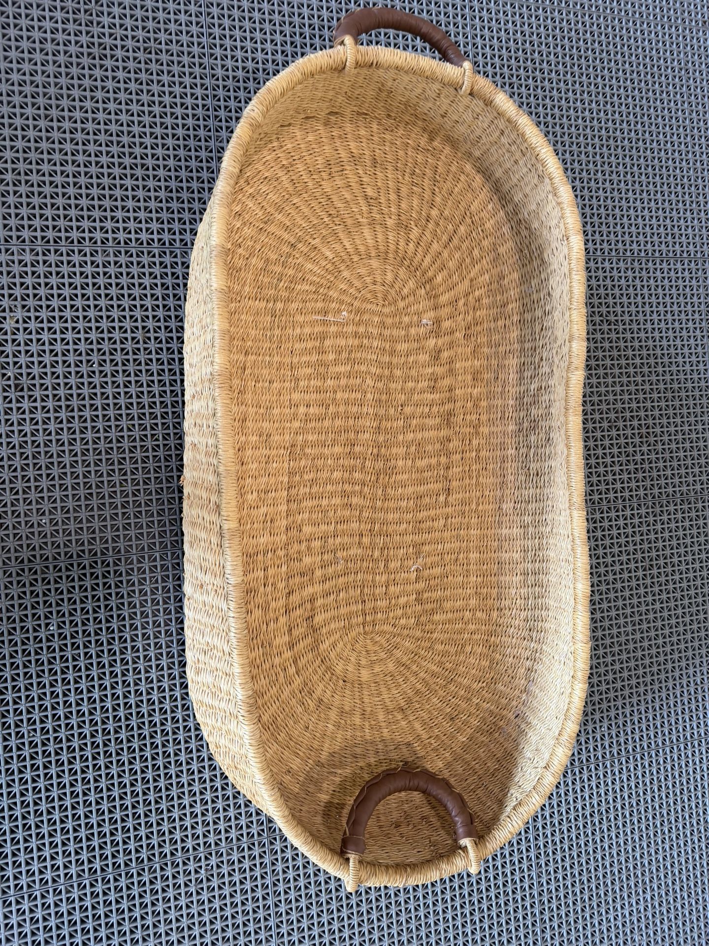 Woven baby changing basket