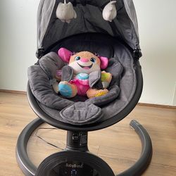 Baby Swing with Bluetooth Music Speaker - Black