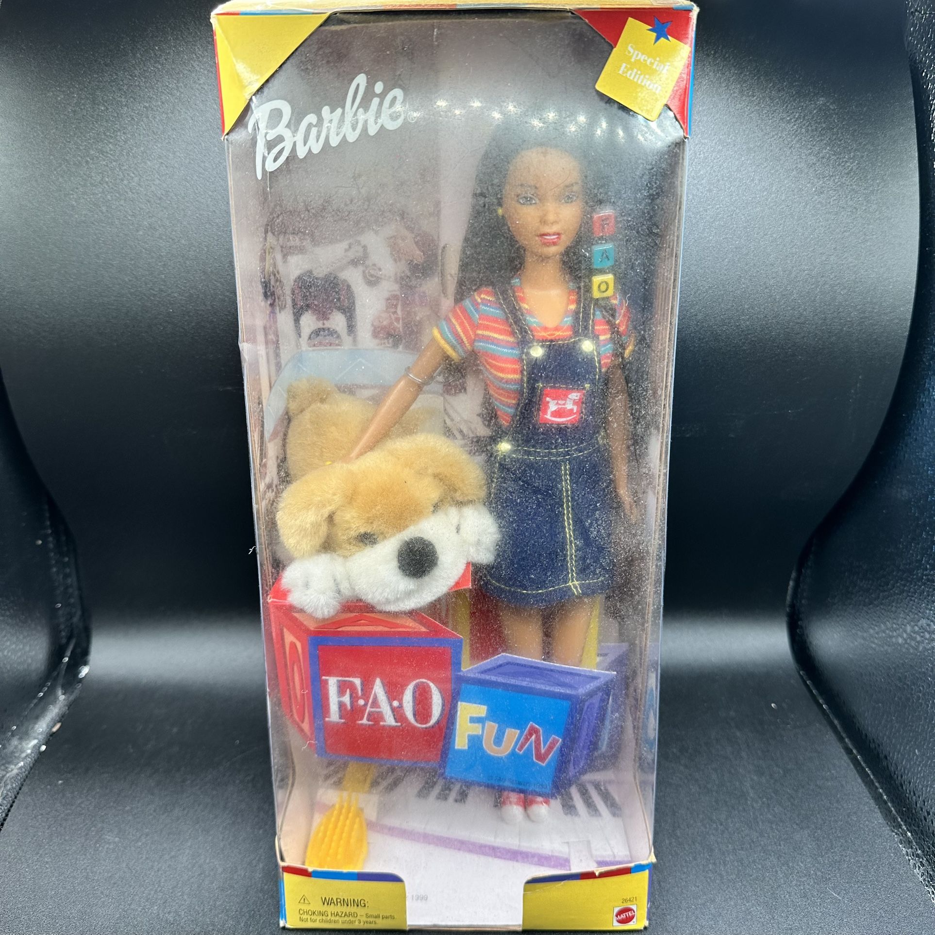 VTG 1999 Barbie FAO FUN Doll & Dog Plush