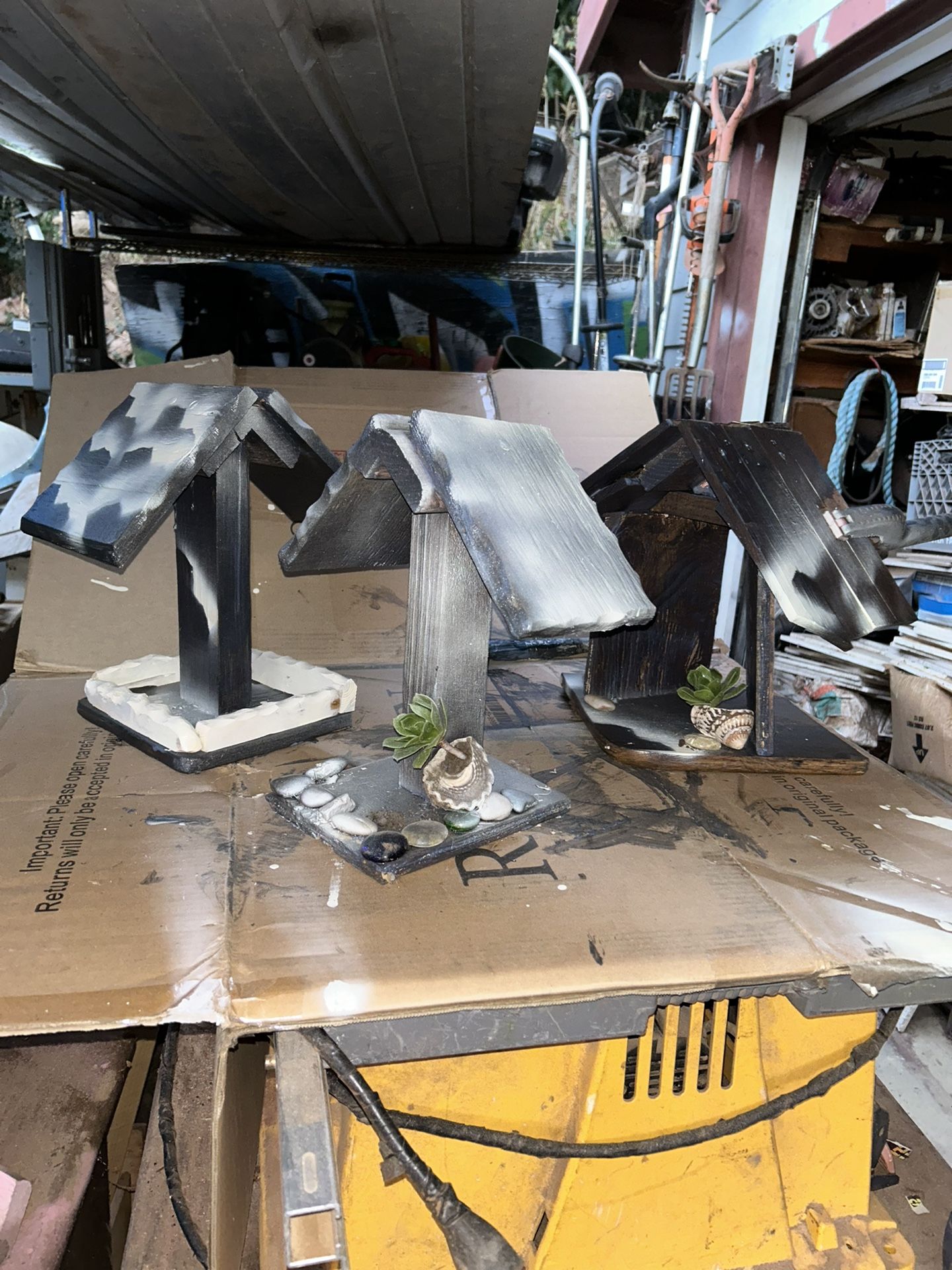 Hand Made Real Wood Bird Houses