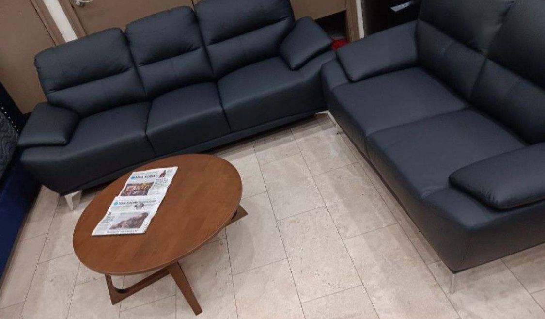 Holiday sale. Valencia black sofa and loveseat set only $799. Easy finance option. Same day delivery.