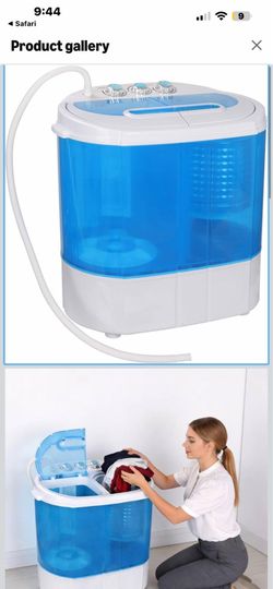 ZENY Portable Clothes Washing Machine Mini Twin Tub Small Laundry Washer Aparment Spin Dryer 9.9lbs Capacity Lightweight for Dormitory, RV blue   28 $